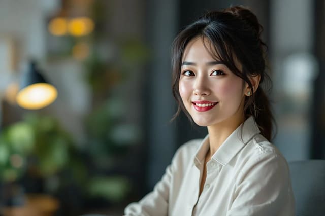 Realistic virtual employee headshots in a creative office environment