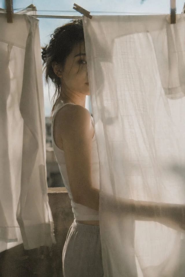 Japanese Negative Film Laundry Silhouette