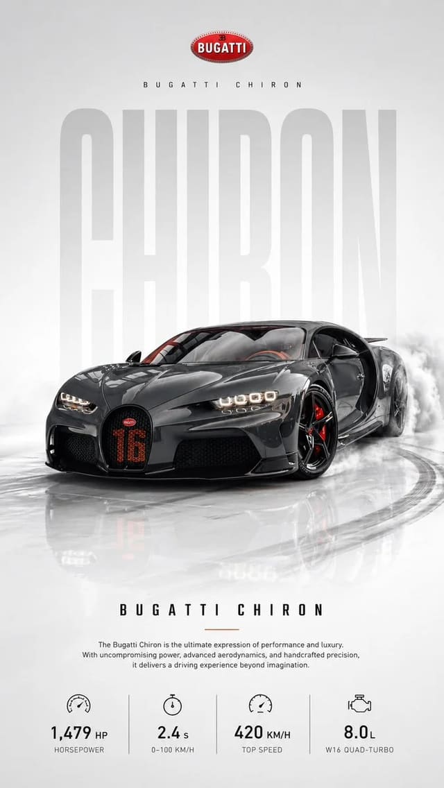 Minimalist drifting automotive poster from uploaded car photo