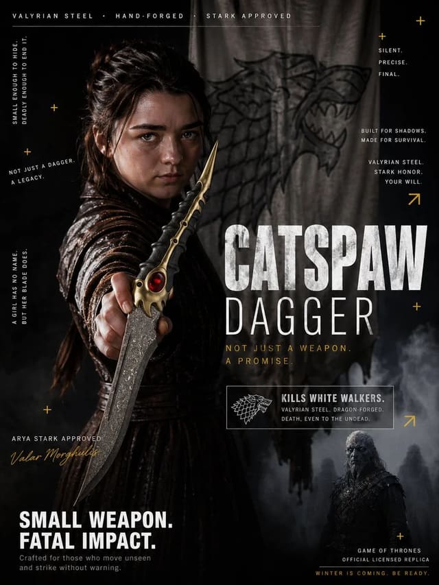 Dark Fantasy Catspaw Dagger Commercial Advertisement