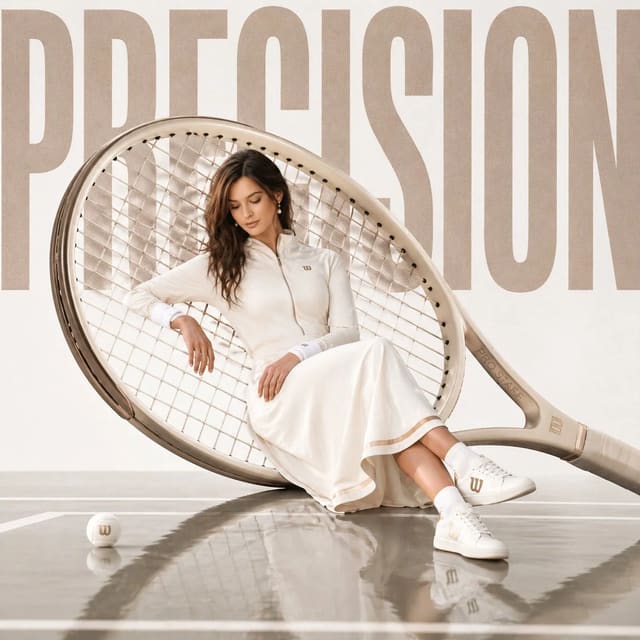 Avant-Garde Tennis Fashion Advertisement