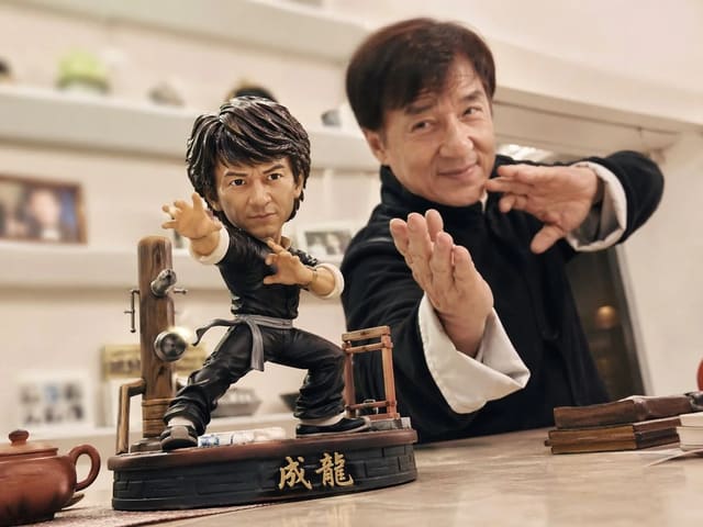 Jackie Chan Kung Fu Figure with Real Person Comparison