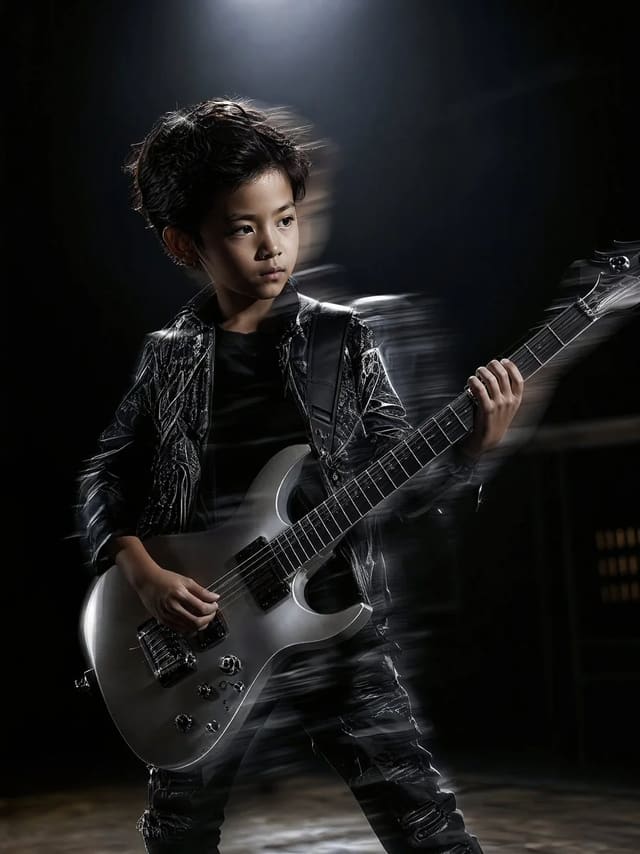 Moody Studio Guitar Portrait