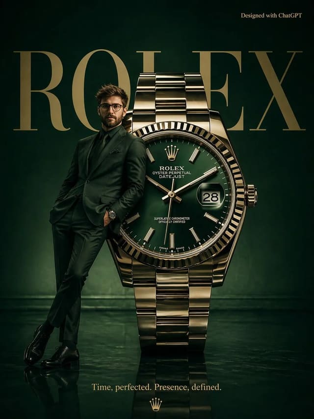 Surrealist Rolex Luxury Fashion Poster