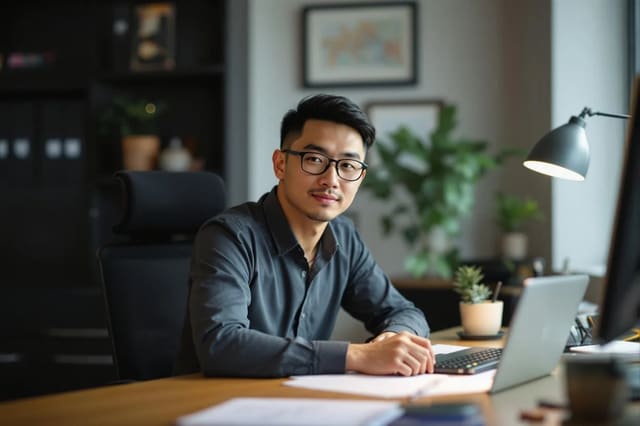 Realistic virtual employee headshots in a creative office environment