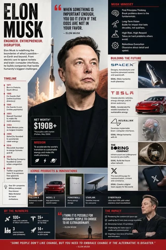 Corporate Tech CEO Infographic Poster