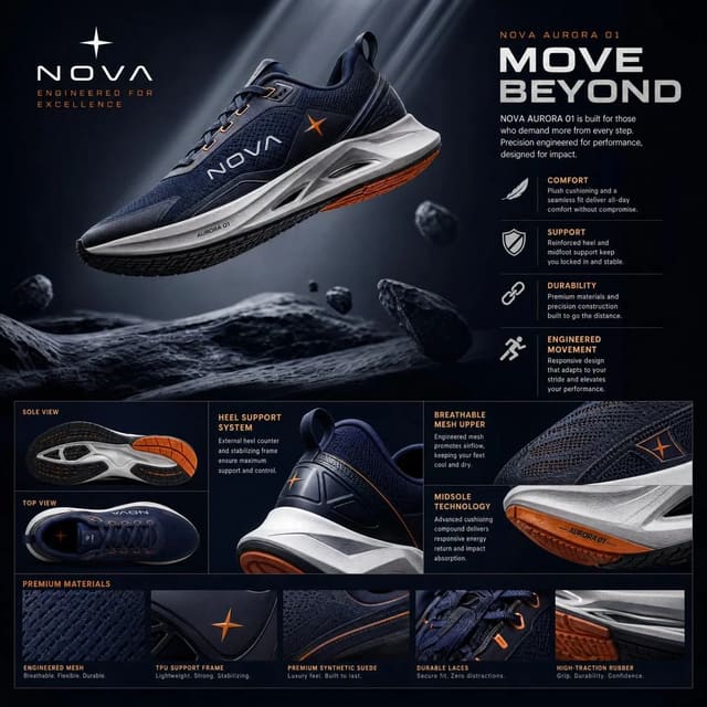 NOVA luxury sneaker billboard and Instagram campaign prompts