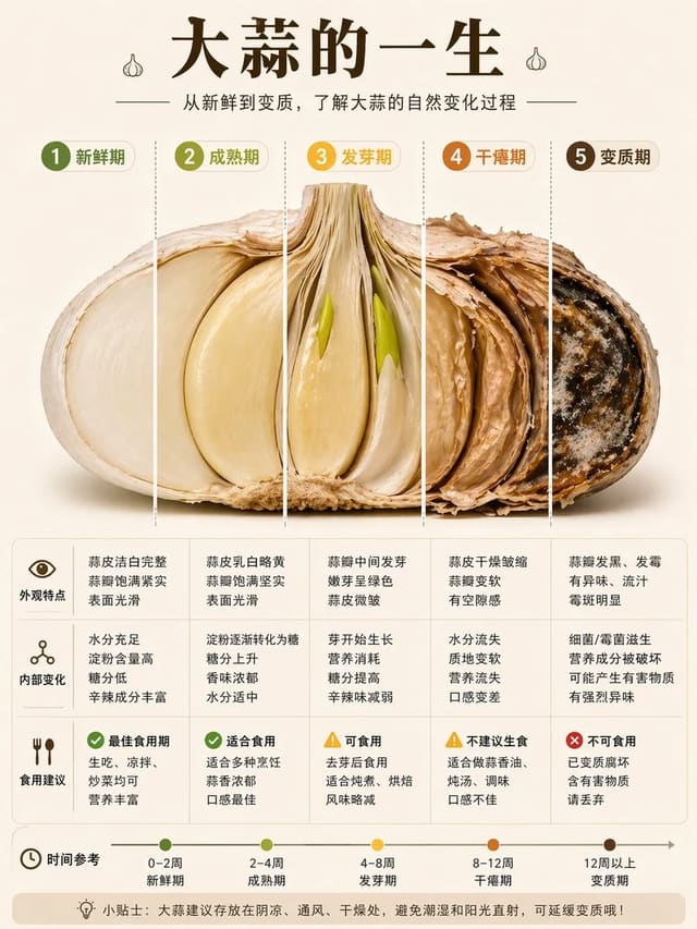 大蒜的一生科普信息图