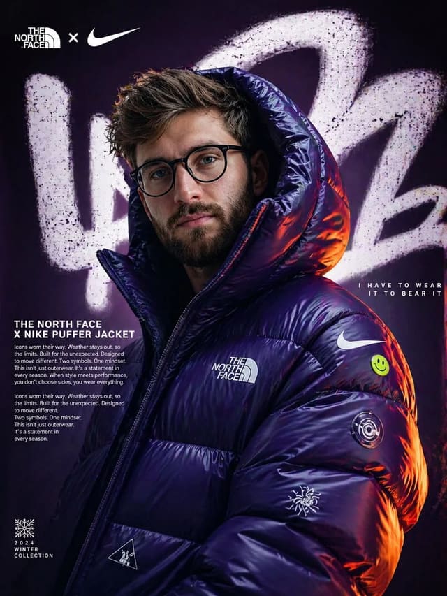 Luxury streetwear fashion campaign poster