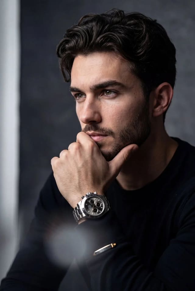 Cinematic Luxury Portrait with Chiaroscuro Lighting