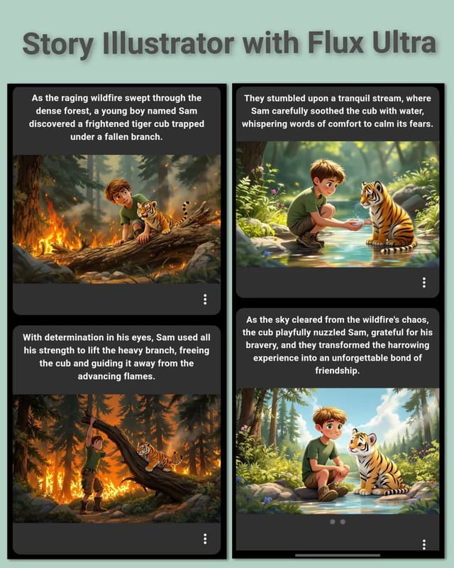 Story Illustrator app using Flux 1.1 Pro Ultra