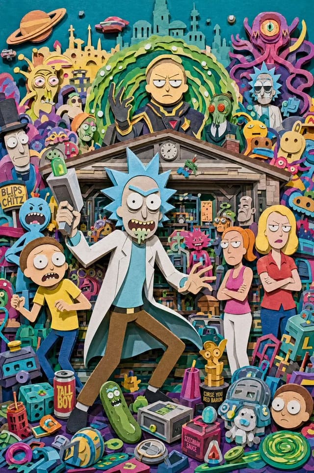 Hyper-saturated paper cut-out cartoon diorama prompt for GPT Image 2