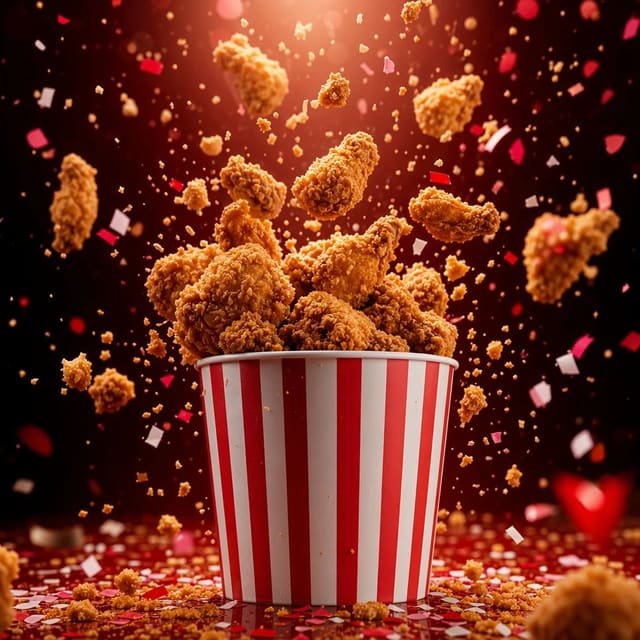 Cinematic Fried Chicken Bucket Advertisement