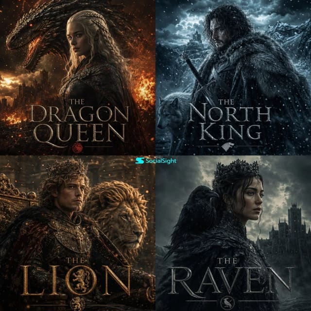 Game of Thrones cinematic poster set