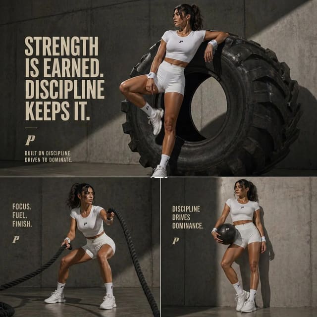 Luxury Fitness Editorial Campaign in Industrial Gym
