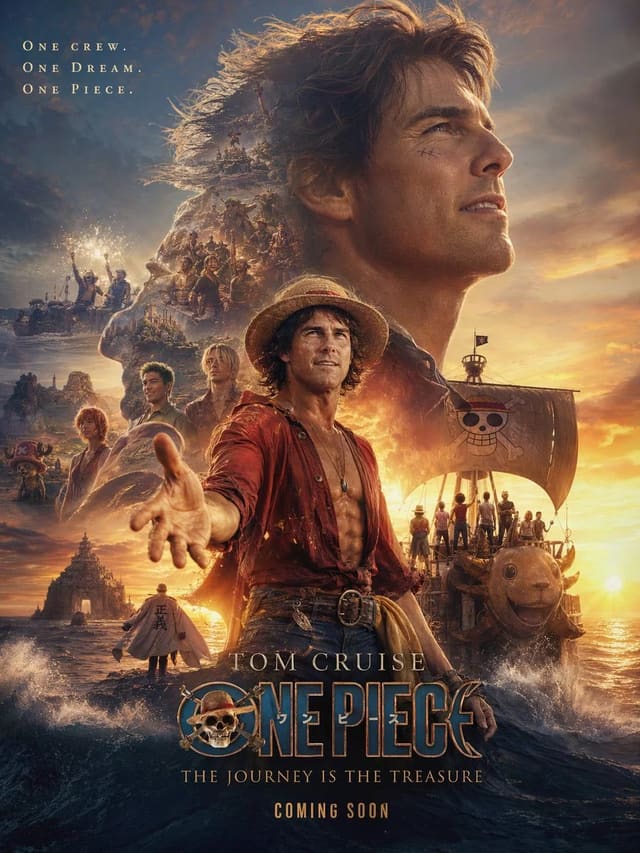 Cinematic One Piece Double Exposure Character Poster