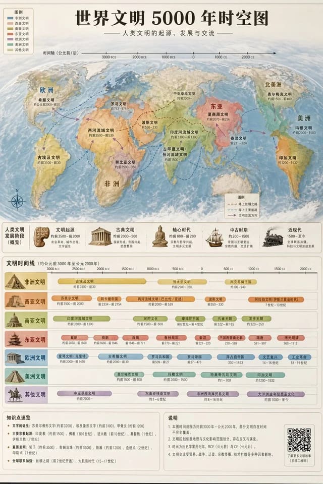 世界文明 5000 年时空图