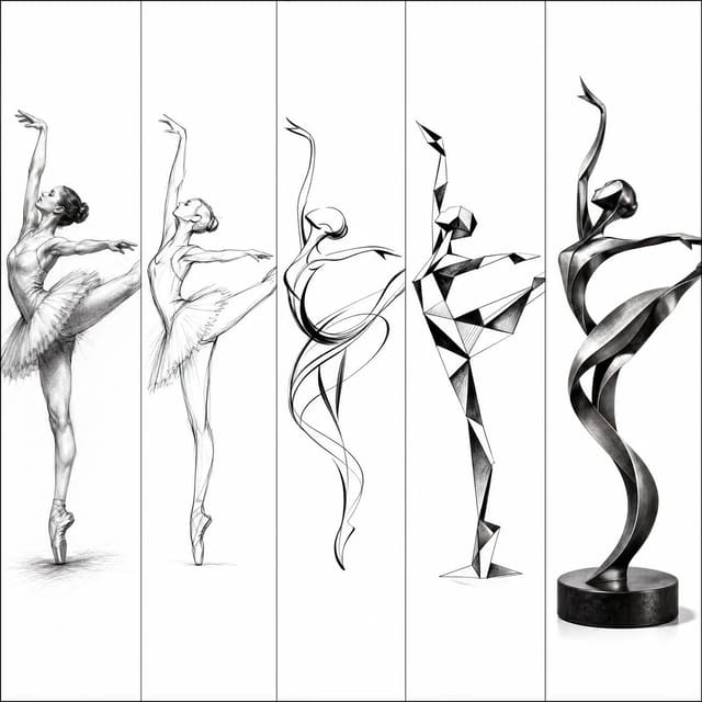 Watch her become sculpture without losing motion