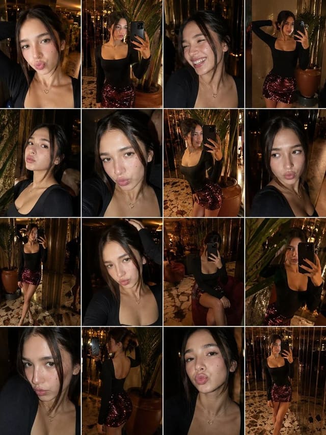 Midnight Muse glamour photo dump from one selfie