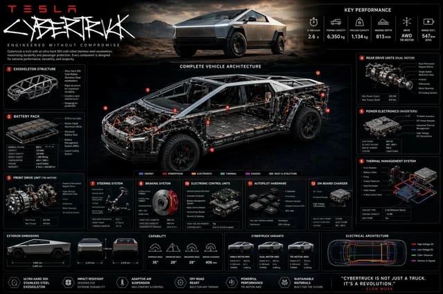 Premium technical infographic car cutaway poster