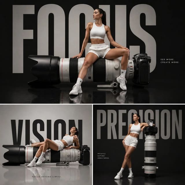 Luxury Tech Fashion Campaign with Telephoto Lens
