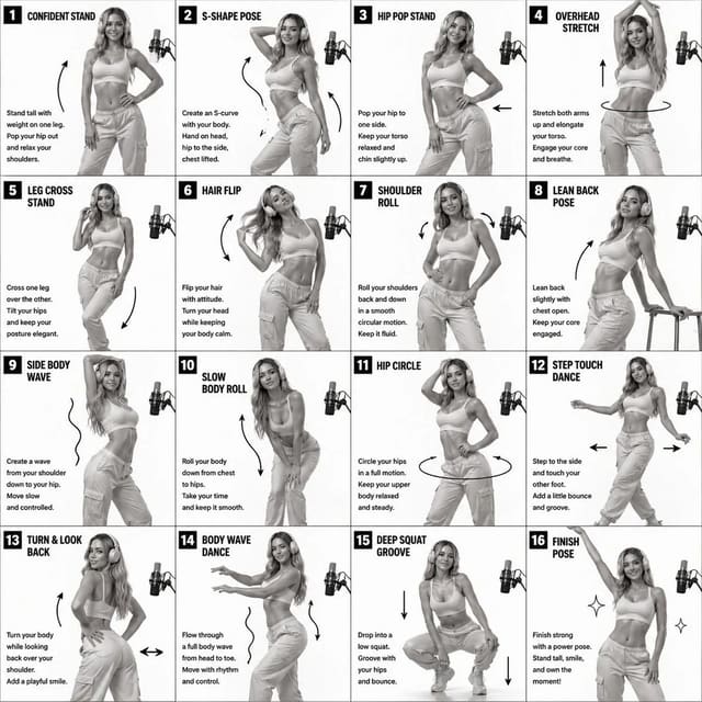 15-second dance choreography video from a reference image