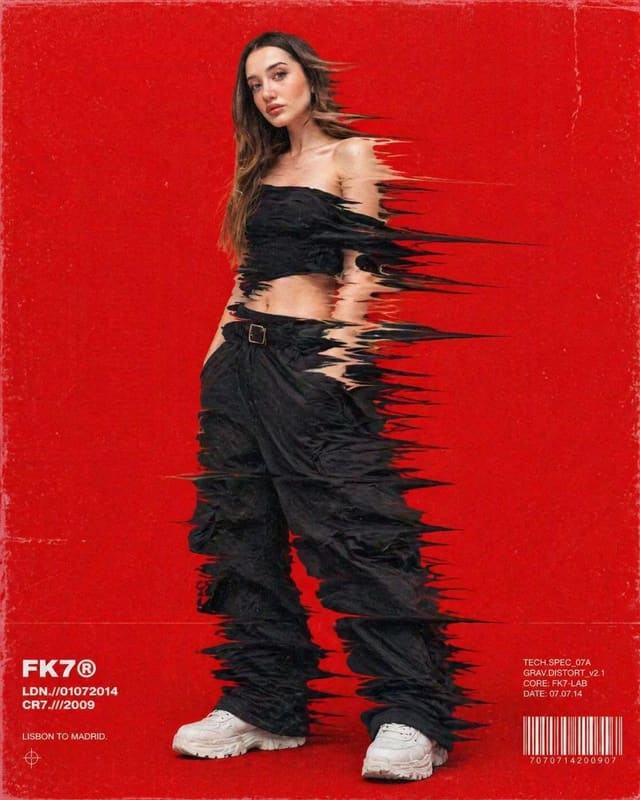 Distorted Hip-Hop Fashion Model