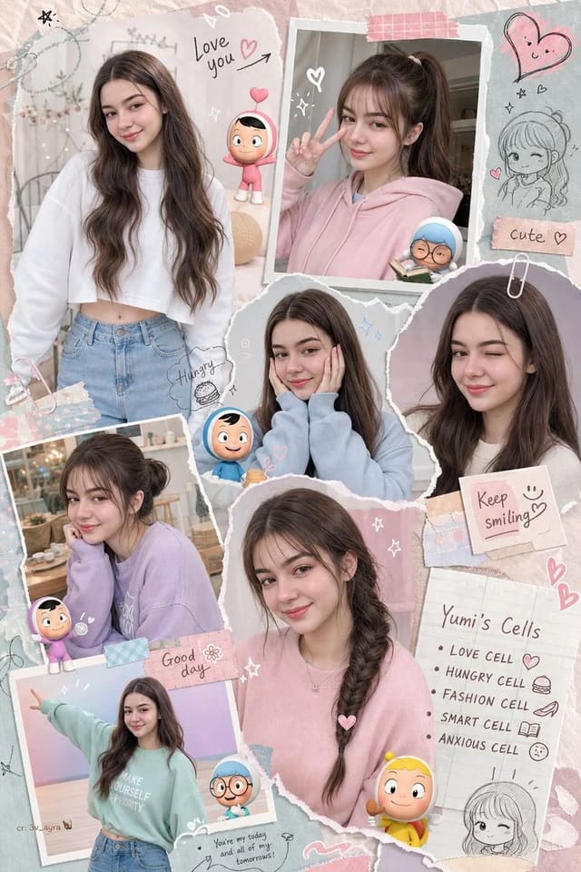 GPT-Image-2 scrapbook-style portrait collage prompt