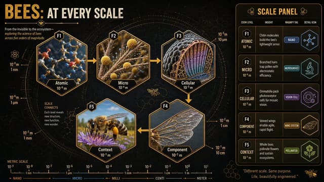 Bees at Every Scale Infographic
