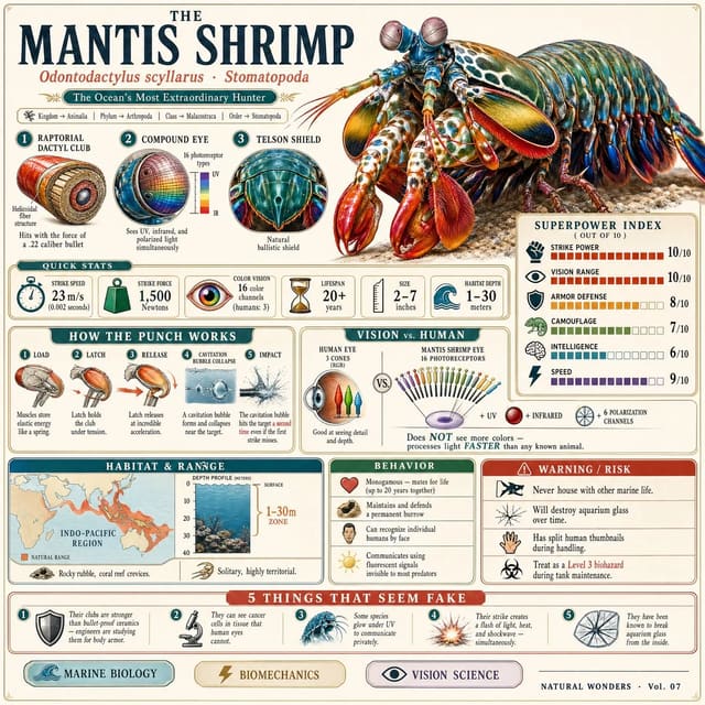 Mantis Shrimp Educational Infographic