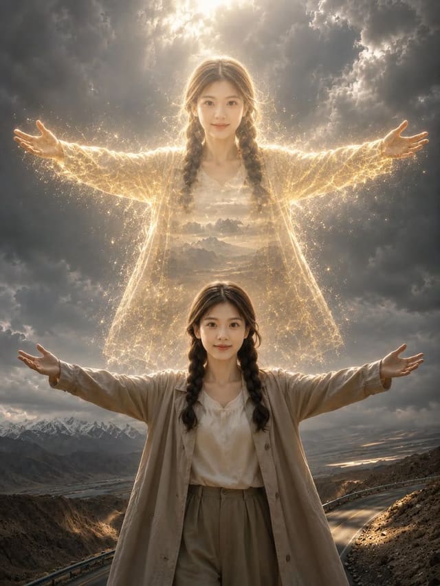 Epic Female Spirit Projection Portrait