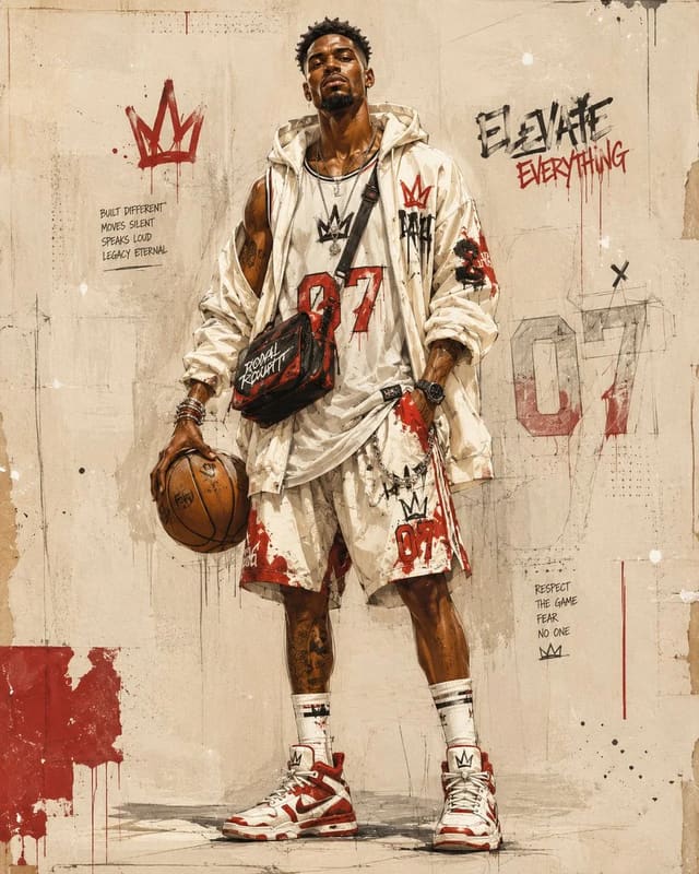 NBA球星街头潮流设定图