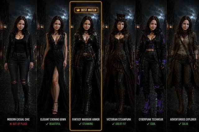 Gothic Alley Outfit Style Battle