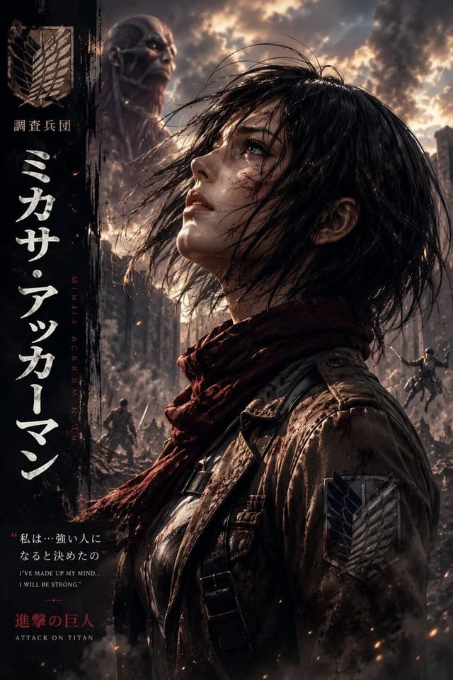 Ultra-Cinematic Dark Fantasy Anime Soldier Poster