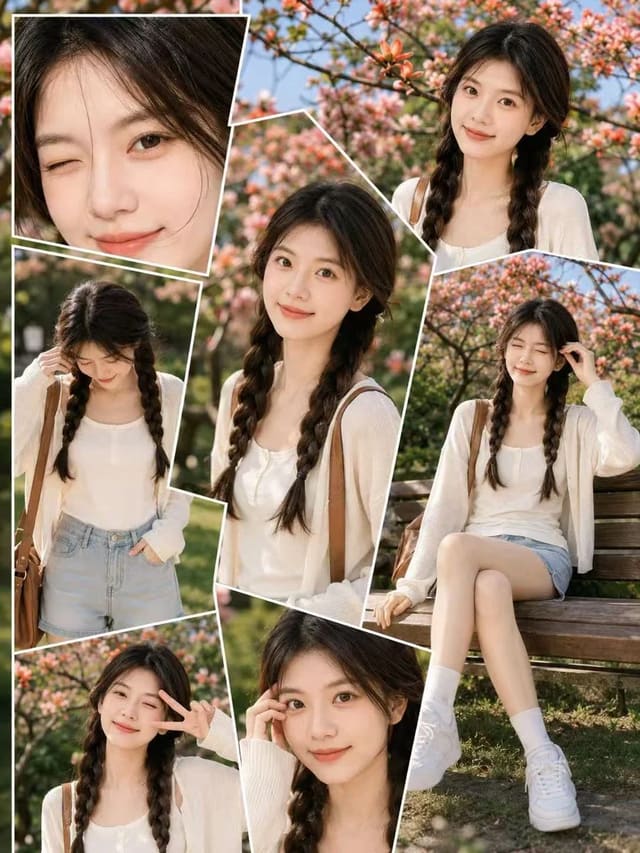 Spring Film-Style Lifestyle Photo Collage Prompt