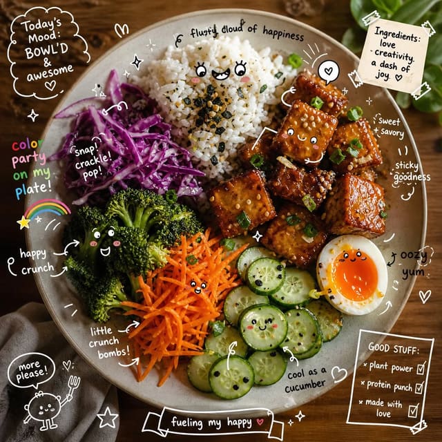 GPT Image 2 food photography with playful doodle overlays