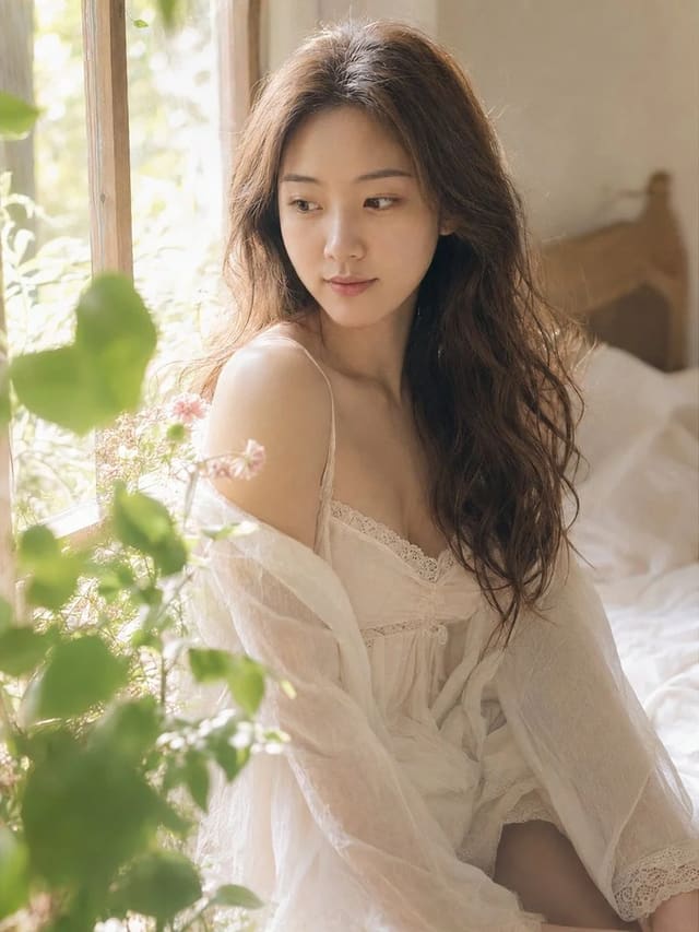 GPT Image 2 春夏窗边森系法式轻私房写真提示词