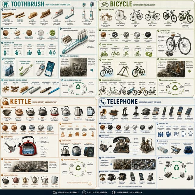GPT Image 2 prompt for visualizing the evolution of everyday objects