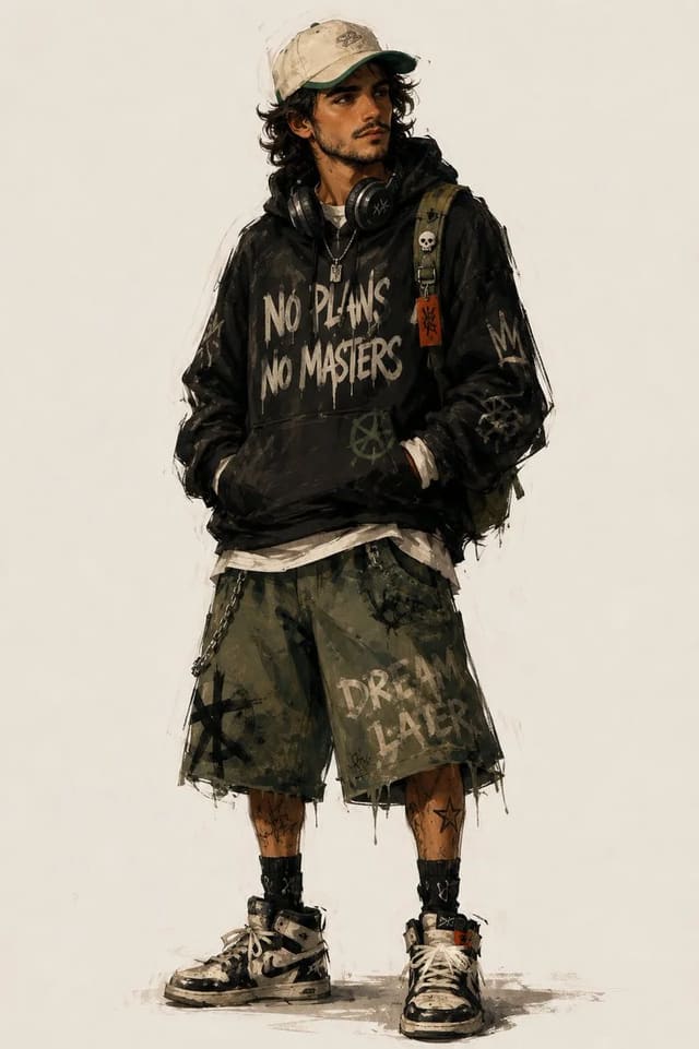 GPT-Image-2 stylized urban fashion character prompt