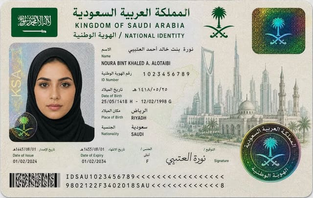 Ultra-realistic Ethiopian citizenship identity card mockup