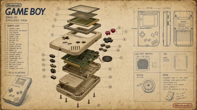 Exploded View Game Boy
