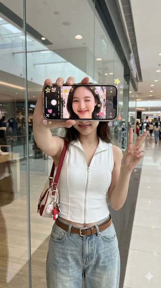GPT-Image-2 iPhone Portrait with Face Shown on Phone Screen