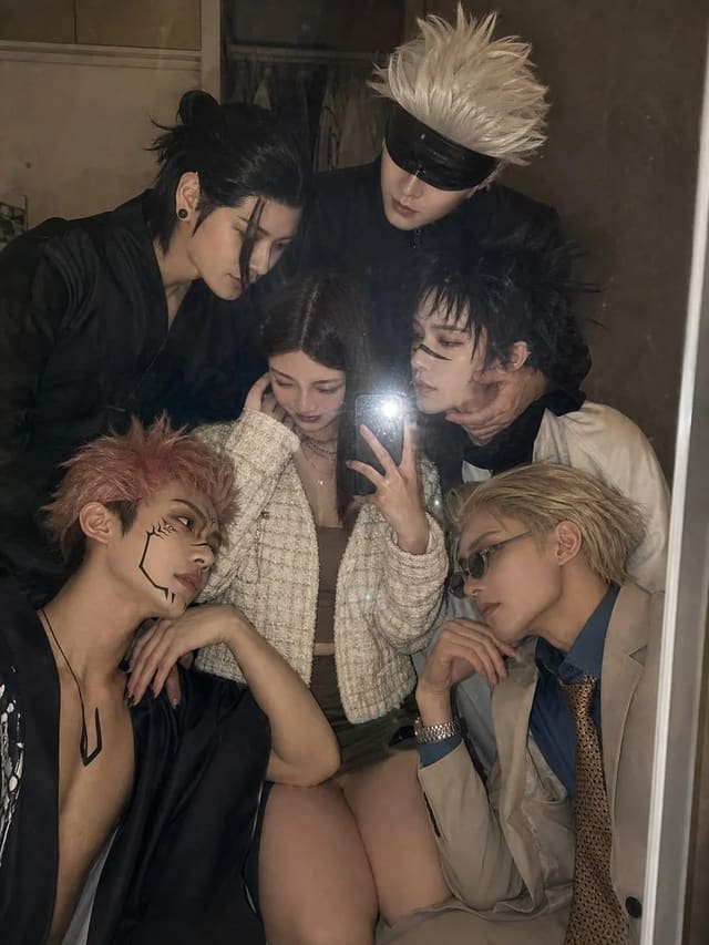 GPT Image 2 Mirror Selfie with Anime-Style Cosplay Characters