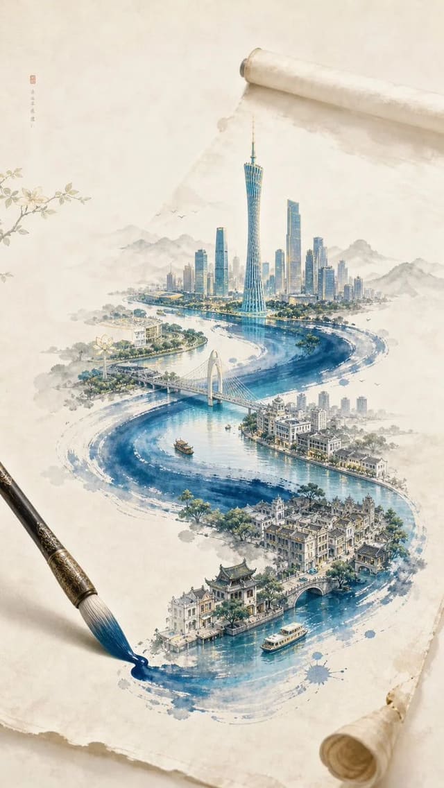 GPT-Image-2 新中式广州城市意境海报