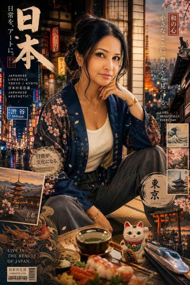 GPT Image 2 Japanese Lifestyle Editorial Portrait Poster