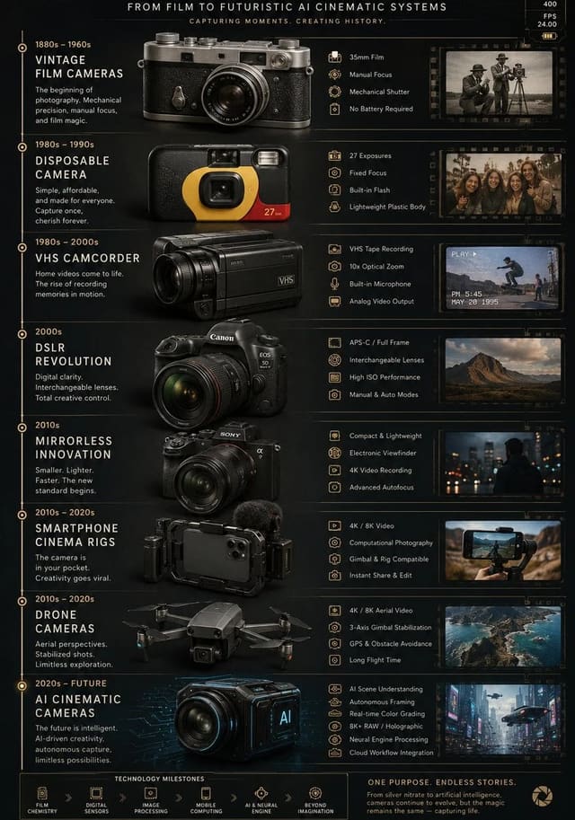 Evolution of Cameras Infographic