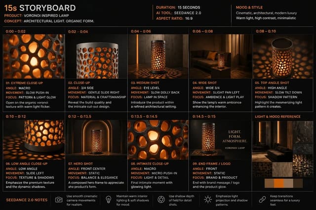 Seedance 2.0 Product Animation from GPT Image 2 Storyboard