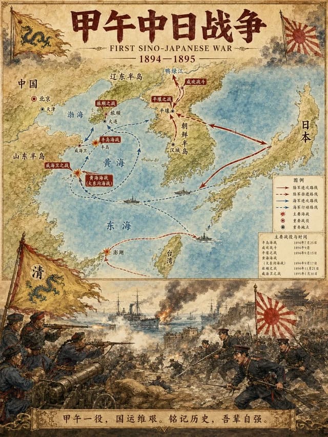 GPT Image 2 历史事件地图解说提示词