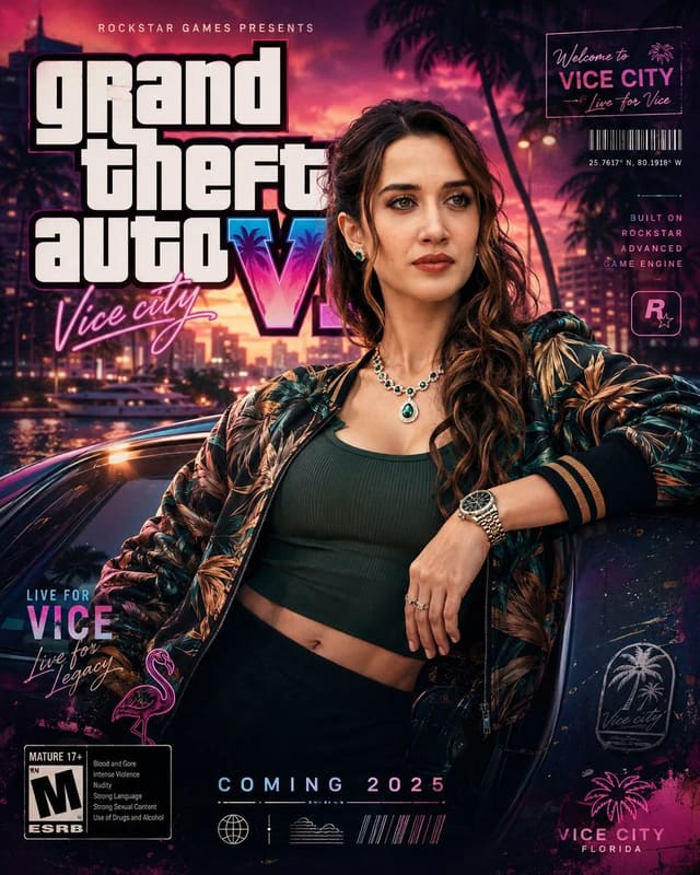 GPT Image 2 GTA VI-Inspired Cinematic Portrait Poster