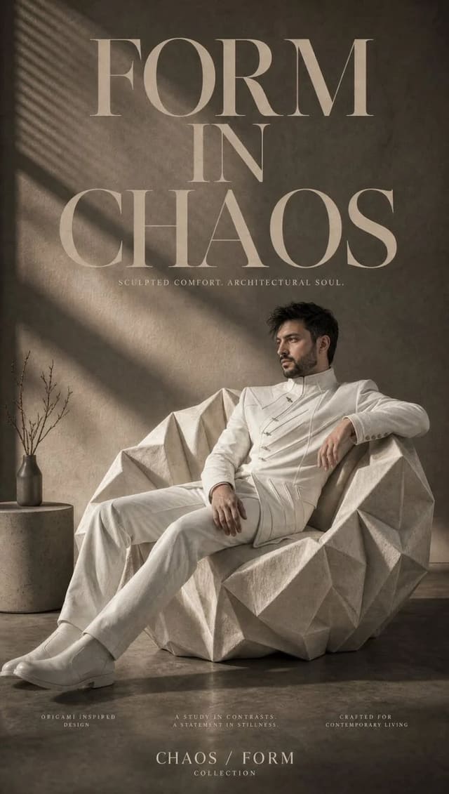 The Toss Crumple Sofa Editorial Poster